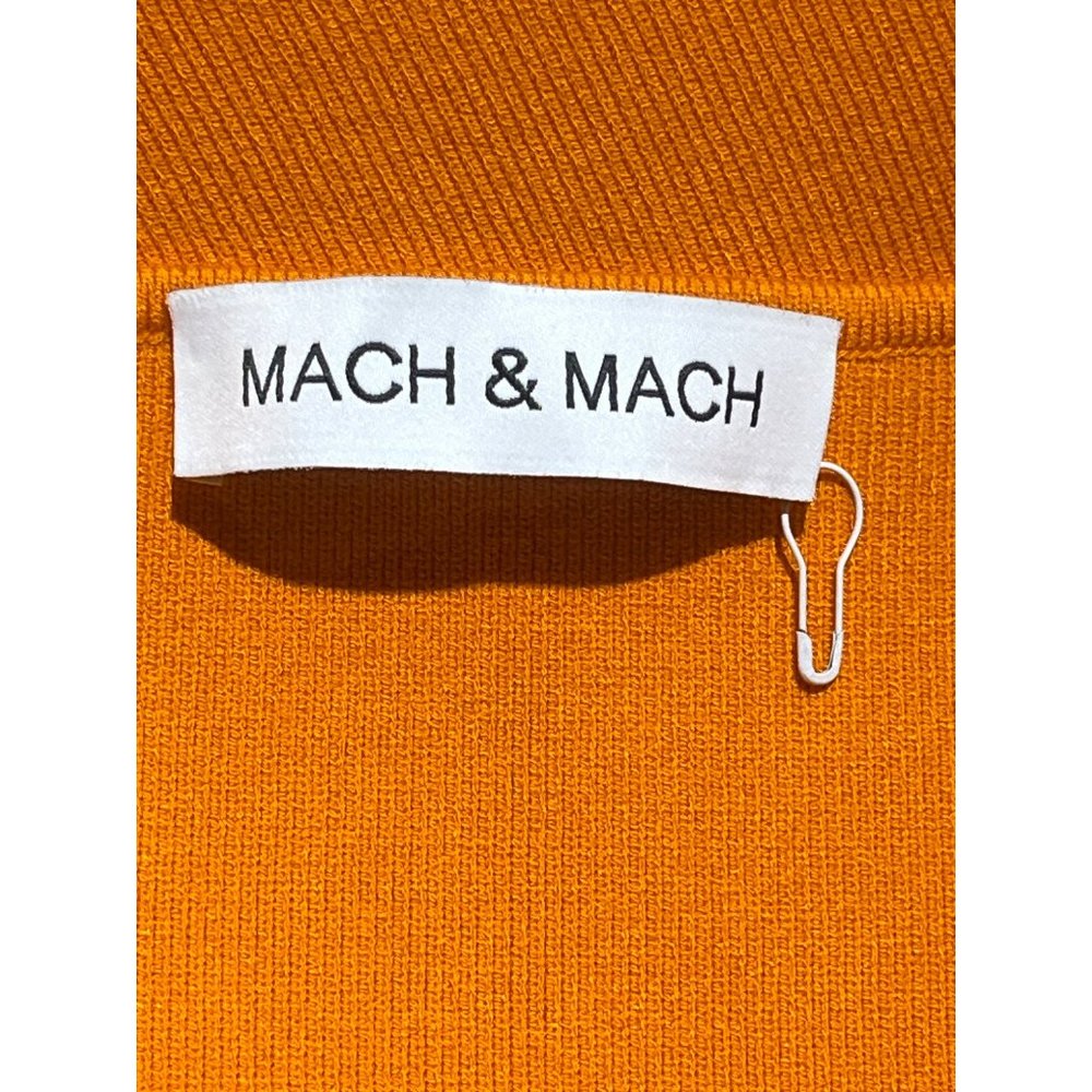 Mach & Mach Amelie Crystal Bow Ribbed Cold Shoulder Sweater Dress Large New - Picture 11 of 15